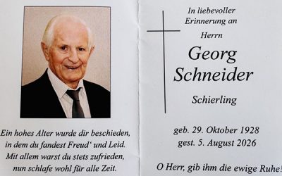 KF Schierling Nachruf Georg Schneider